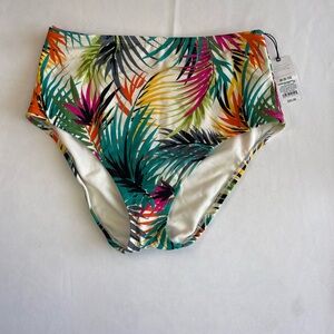Shade & Shore Multicolor Tropical High-Waist Bikini Bottom